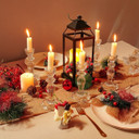 6.12" Large Clear Regal Taper Candle Holder
