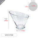 VHC1708 - Calyx Slant Cut Bowl Vase - 7.75"