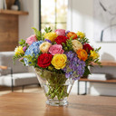 VHC1708 - Calyx Slant Cut Bowl Vase - 7.75"