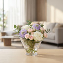 VHC1706 - Calyx Slant Cut Bowl Vase - 6.25"