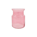 VMA6608PK - Pink Bridgerton Cinched Vase, Machine Blown - 7.5"