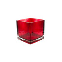 Everyday Cube Glass Vase / Candle Holder - 5" (Various Colors)