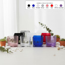 Everyday Cube Glass Vase / Candle Holder - 5" (Various Colors)