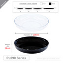 Plastic Floral Designer Dish - 9" (Various Colors)