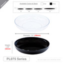 Plastic Floral Designer Dish - 7.5" (Various Colors)