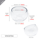 VHC0704 - Slant Bowl Glass Vase - 4.5"