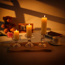3.4" Small Clear Classic Pillar / Taper Candle Holder