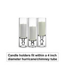 3.4" Small Clear Classic Pillar / Taper Candle Holder