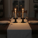 3.4" Small Classic Pillar / Taper Candle Holder (Various Colors)