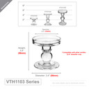 3.4" Small Classic Pillar / Taper Candle Holder (Various Colors)