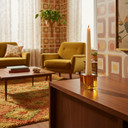 Clifford Cube Glass Taper Candle Holder - 1.57" (Various Colors)