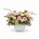 VBW0008WT - White Glass Bubble Bowl Vase - 8"