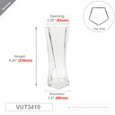 VUT3410 - Five Sided Twist Vase - 9.25"