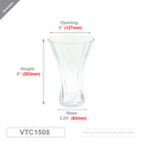 VTC1508 - Flared Fluted Twist Vase - 8"