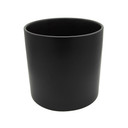 CYL7507BK - Black Ceramic Cylinder Vase - 6.75"H