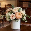 CYL7507WT - White Ceramic Cylinder Vase - 6.75"H