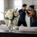 VMA1060 - Bella Vintage Floral Vase - 8.7"