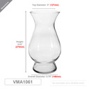 VMA1061 - Bella Vintage Floral Vase - 10.6"