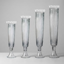 VTV3235 - Clear Fluted Trumpet Vase - 35.5"