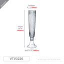 VTV3226 - Clear Fluted Trumpet Vase - 25.75"