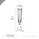 VTV3222 - Clear Fluted Trumpet Vase - 22"
