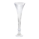 VTV3324 - Flare Fluted Clarinet Trumpet Vase - 23.6"