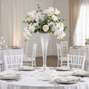 VTV3324 - Flare Fluted Clarinet Trumpet Vase - 23.6"