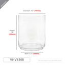VHV4308 - Taylor Raised Hurricane Pillar Candle Holder / Vase - 7.9"  (2 pcs/case)