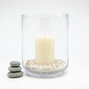 VHV4308 - Taylor Raised Hurricane Pillar Candle Holder / Vase - 7.9"  (2 pcs/case)