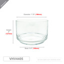 VHV4405 - Short Taylor Raised Hurricane Pillar Candle Holder / Vase - 5"  (2 pcs/case)