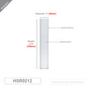 HSR0212 - Pleated/Ribbed Clear Glass Hurricane Candle Shade Chimney Tube  [No Bottom] - 2" x 12"
