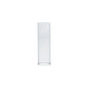 HSR3510 - Pleated/Ribbed Clear Glass Hurricane Candle Shade Chimney Tube  [No Bottom] - 3.5" x 10"