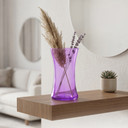 VMA1110PR - Purple Glass Rosario Vase, Machine Blown - 8"