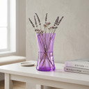 VMA1110PR - Purple Glass Rosario Vase, Machine Blown - 8"