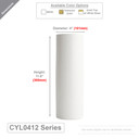 Tall Ceramic Cylinder Vase - 4" x 12" (Various Colors)