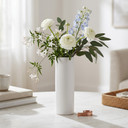 Tall Ceramic Cylinder Vase - 4" x 12" (Various Colors)