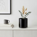 VCY0606BK - Black Glass Cylinder Vase - 6" x 6"