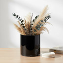 VCY0606BK - Black Glass Cylinder Vase - 6" x 6"