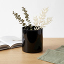 VCY0505BK - Black Glass Cylinder Vase - 5" x 5"