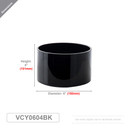 VCY0604BK - Black Glass Cylinder Vase - 6" x 4"