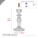 VTH1206 - Large Regal Taper Candle Holder - 6.12" (Various Colors)