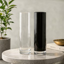 2" x 8" Glass Cylinder Bud Vase  (Various Colors)