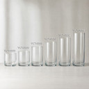 5" Diameter Glass Cylinder Vase  (Various Heights - Under 15")