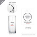 5" Diameter Glass Cylinder Vase  (Various Heights - Under 15")