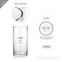 5" Diameter Glass Cylinder Vase  (Various Heights - Under 15")