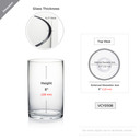 5" Diameter Glass Cylinder Vase  (Various Heights - Under 15")