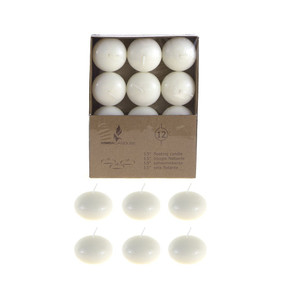 CGA077-I 1.5" Floating Candles - Ivory (12 pcs/box)