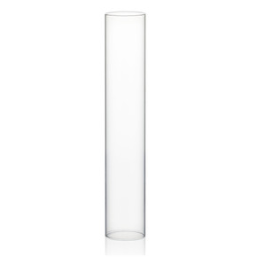 HST2514 - Clear Hurricane Candle Shade Chimney Tube (NO Bottom) -  2.5" x 14" (24 pcs/case)