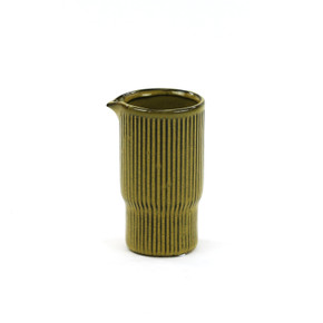 CYC3506YL - Medium Straw Yellow Tiki Pitcher Vase - 6.3" H