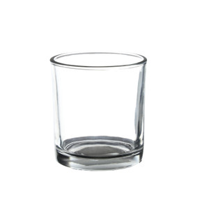 VMY0303 - Machined Clear Glass Cylinder Vase / Votive Candle Holder  - 2.75" x 3" (60 pcs/case)
